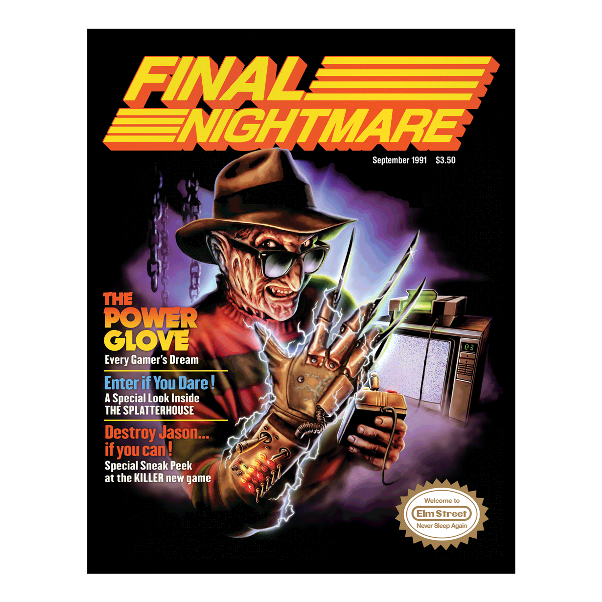 Final Nightmare Power Glove 11"x14" Print