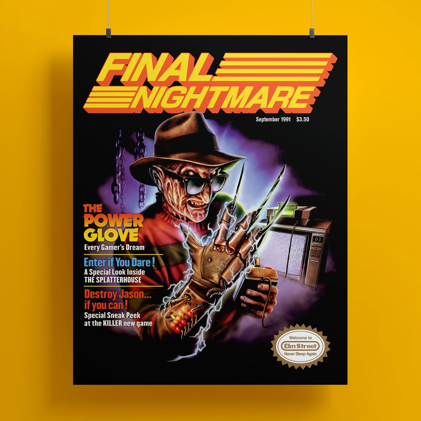 Final Nightmare Power Glove 11"x14" Print