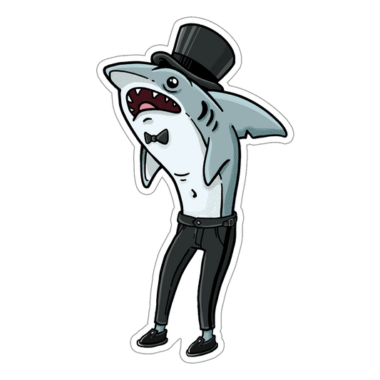 Bruce the Fancy Shark Sticker