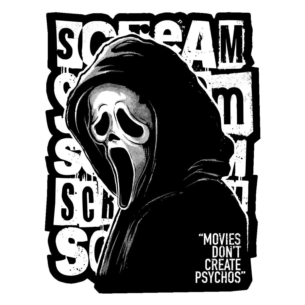 Movies Don't Create Psychos Sticker