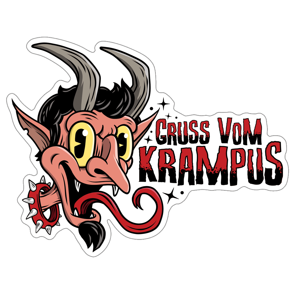Gruss Vom Krampus Tattoo Sticker