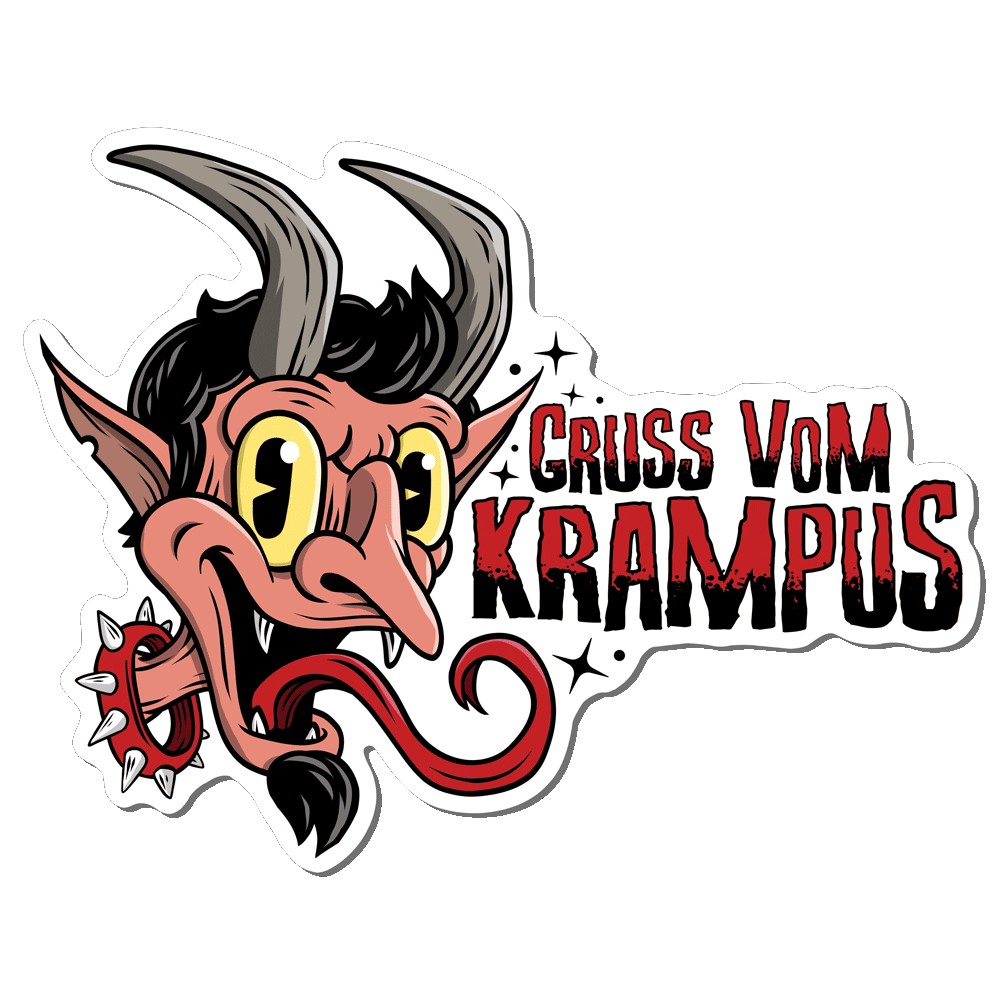 Gruss Vom Krampus Tattoo Fridge Magnet