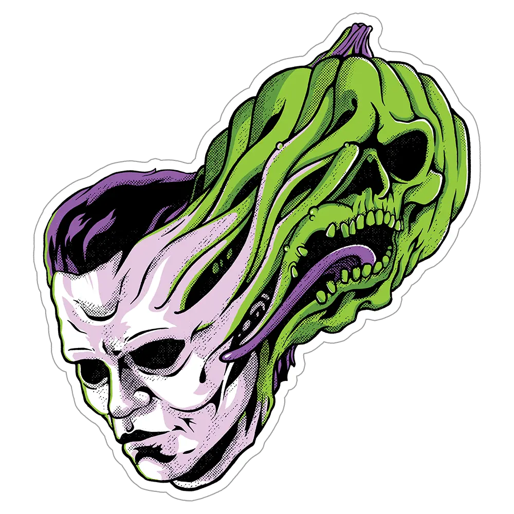 Halloween Split-faced Sticker