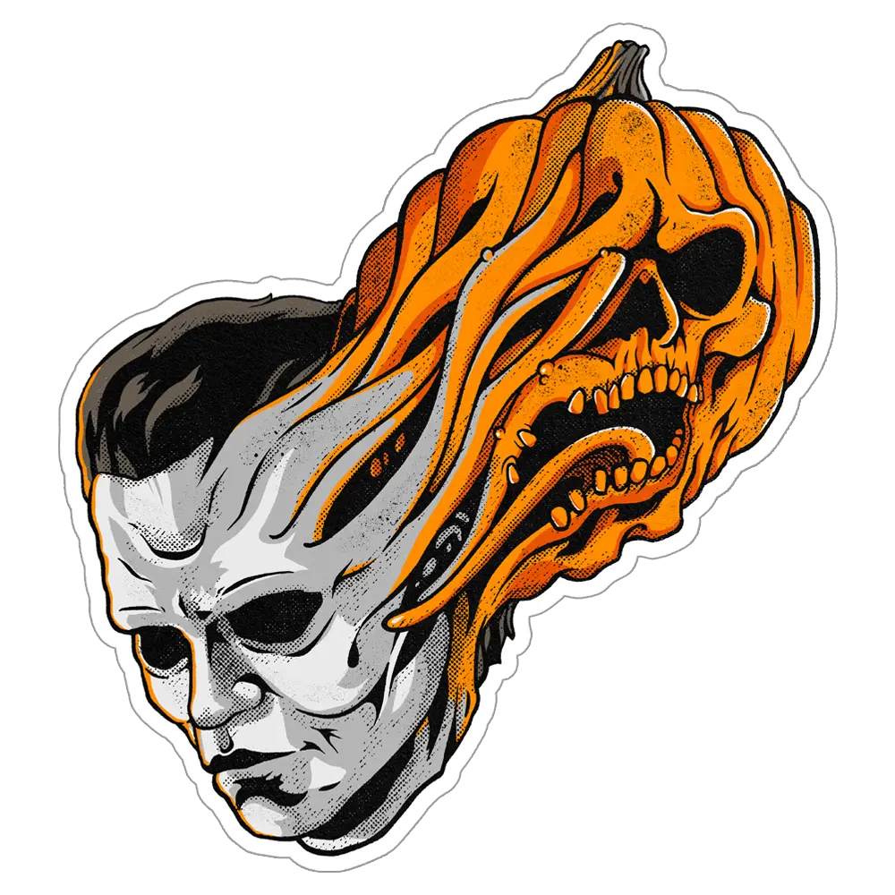 Halloween Split-faced Sticker