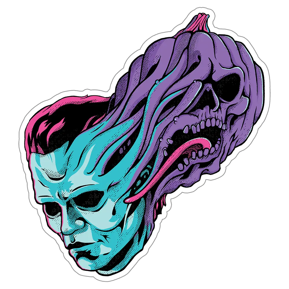 Halloween Split-faced Sticker
