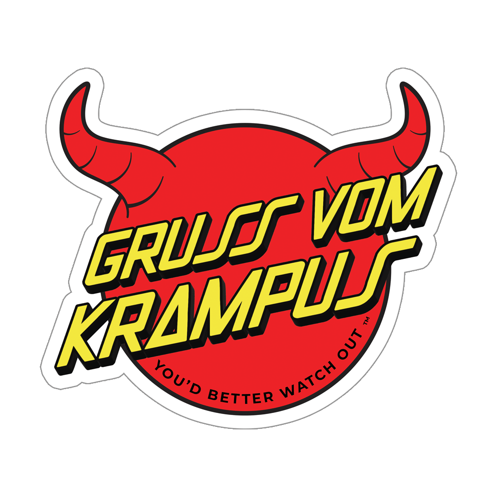 Gruss Vom Krampus Skate Shop Sticker