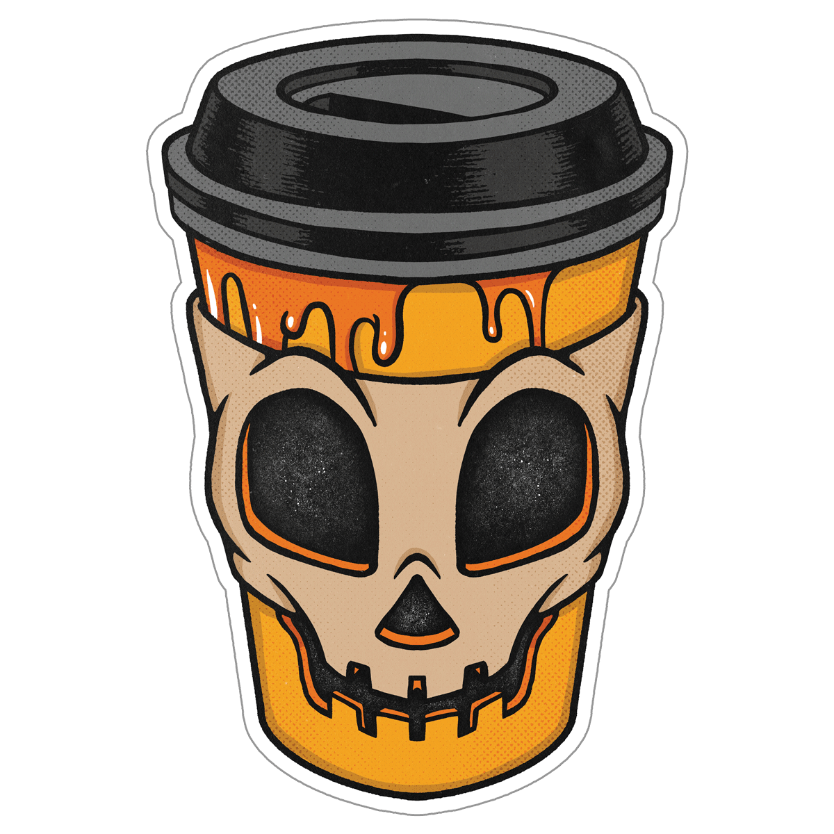 Pumpkin Sliced Latte Sticker
