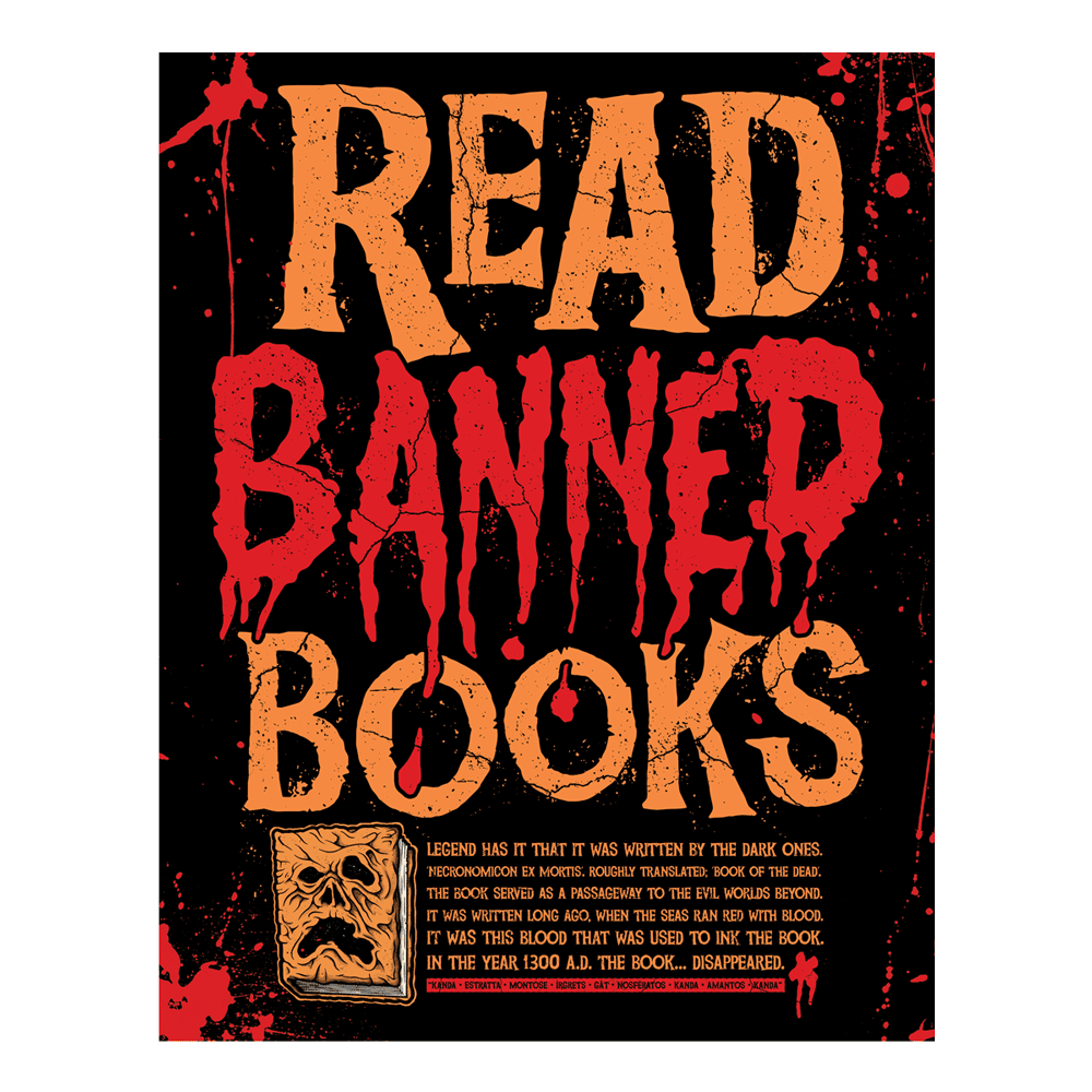 Read Banned Books Necronomicon 11"x14" Print