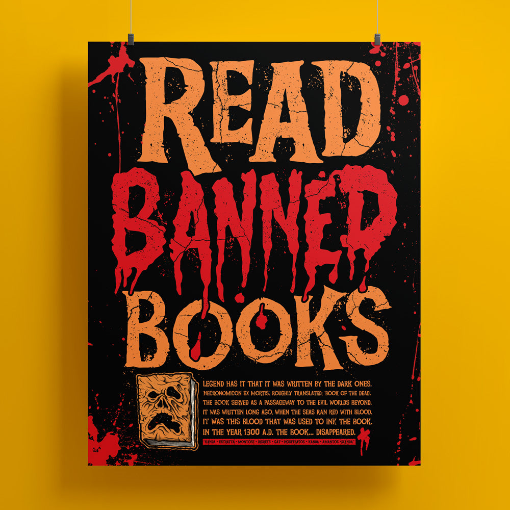 Read Banned Books Necronomicon 11"x14" Print