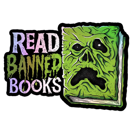 Necronomicon Read Banned Books Holographic Sticker