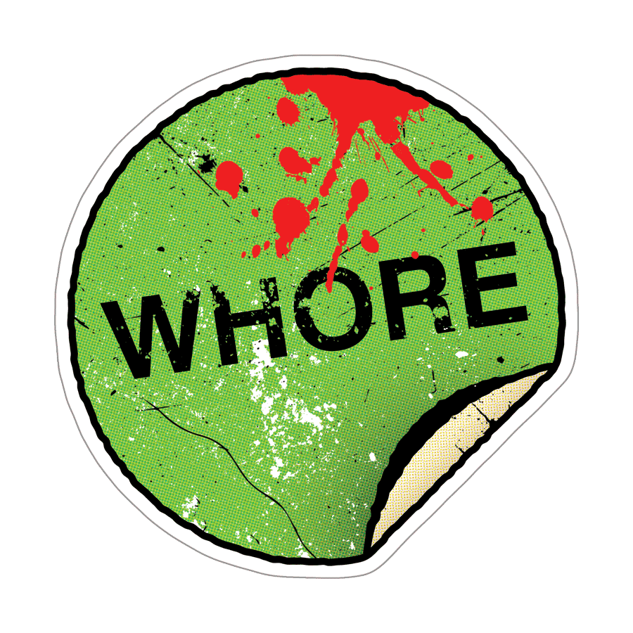 Whore VHS Sticker