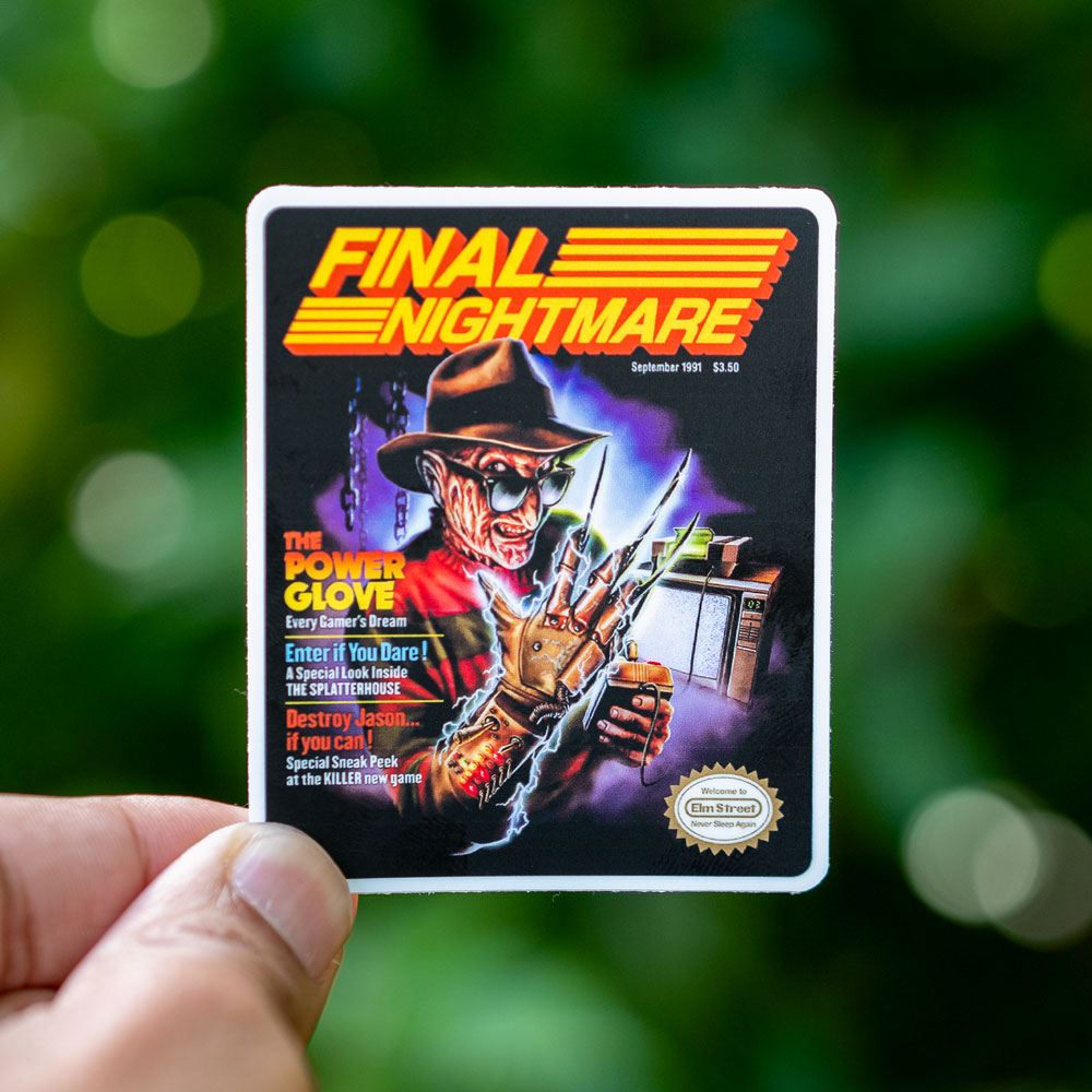 Final Nightmare Power Glove Sticker