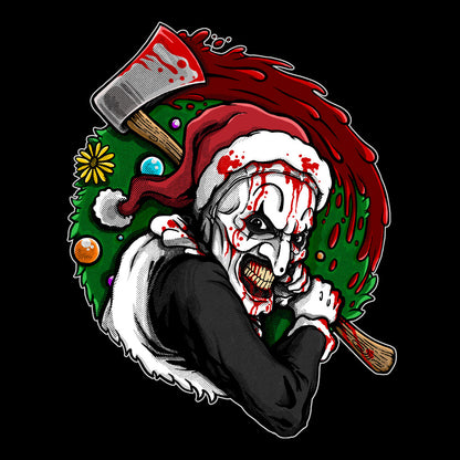 Art the Clown Christmas Wreath T-Shirt