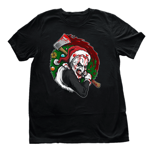 Art the Clown Christmas Wreath T-Shirt