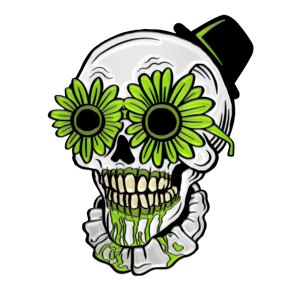 Art the Skull Glow-in-the-Dark Enamel Pin