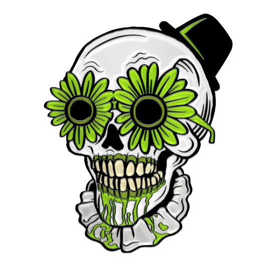 Art the Skull Glow-in-the-Dark Enamel Pin