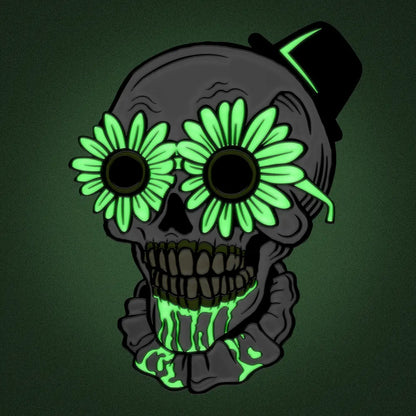 Art the Skull Glow-in-the-Dark Enamel Pin