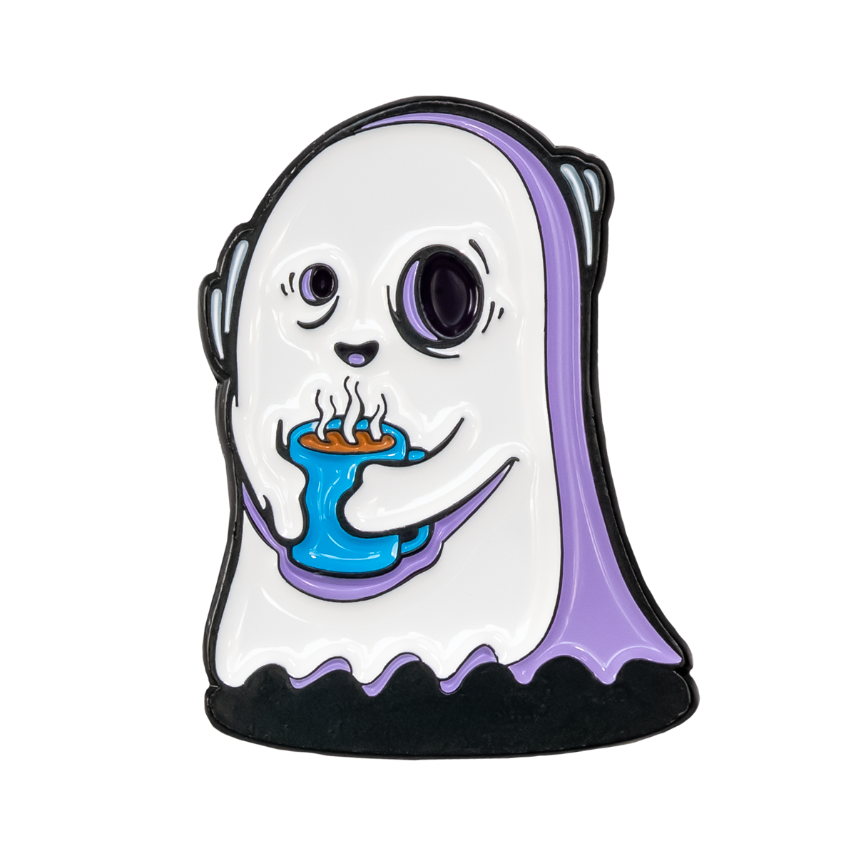 Joe the Coffee Ghost Enamel Pin