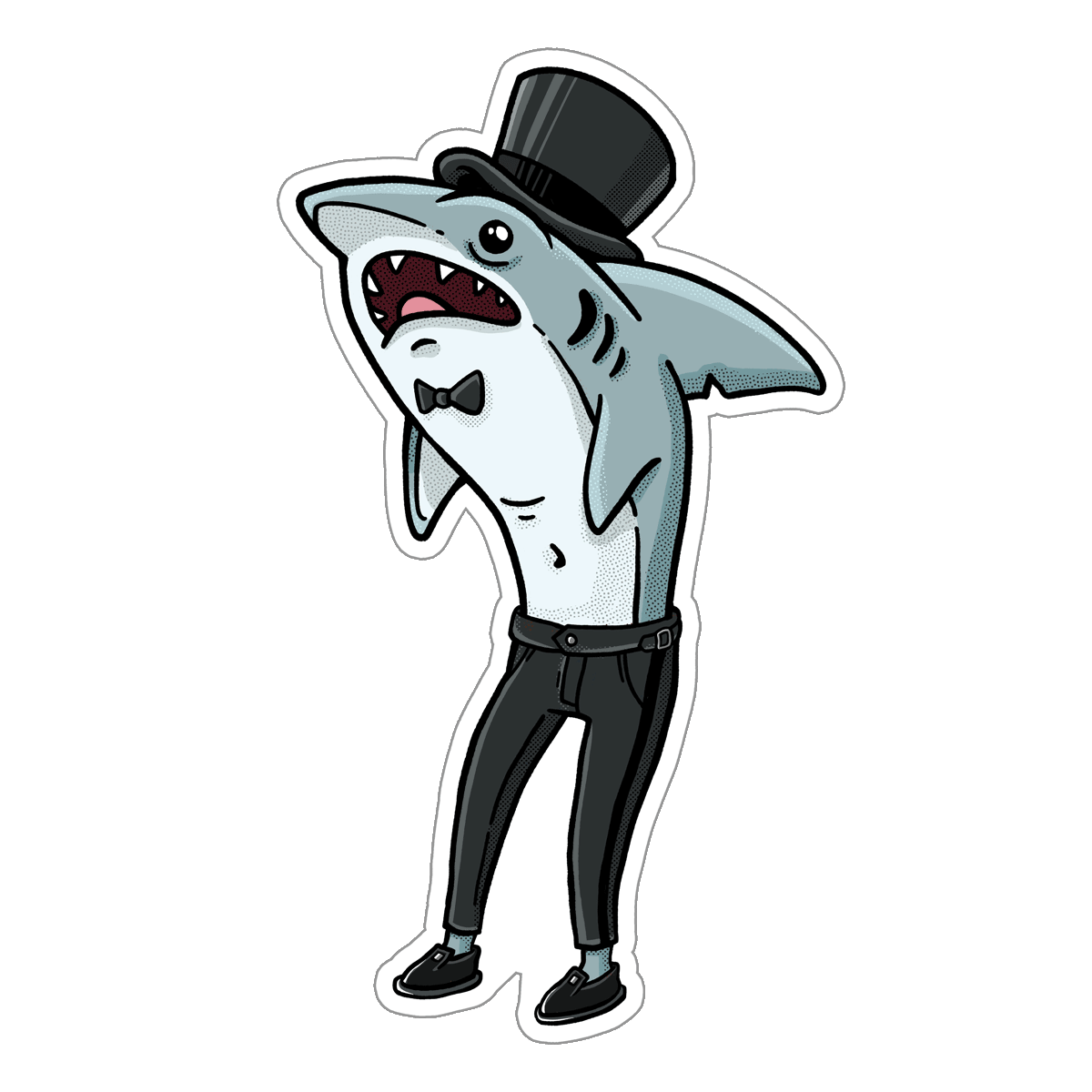 Bruce the Fancy Shark Sticker