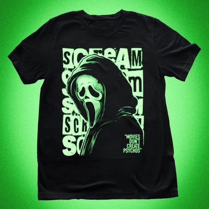 Movies Don't Create Psychos - Glow-in-the-Dark STAB Variant T-Shirt