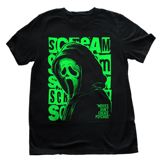 Movies Don't Create Psychos - Glow-in-the-Dark STAB Variant T-Shirt