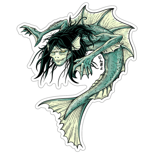 Ningyo Japanese Yokai Mermaid Sticker