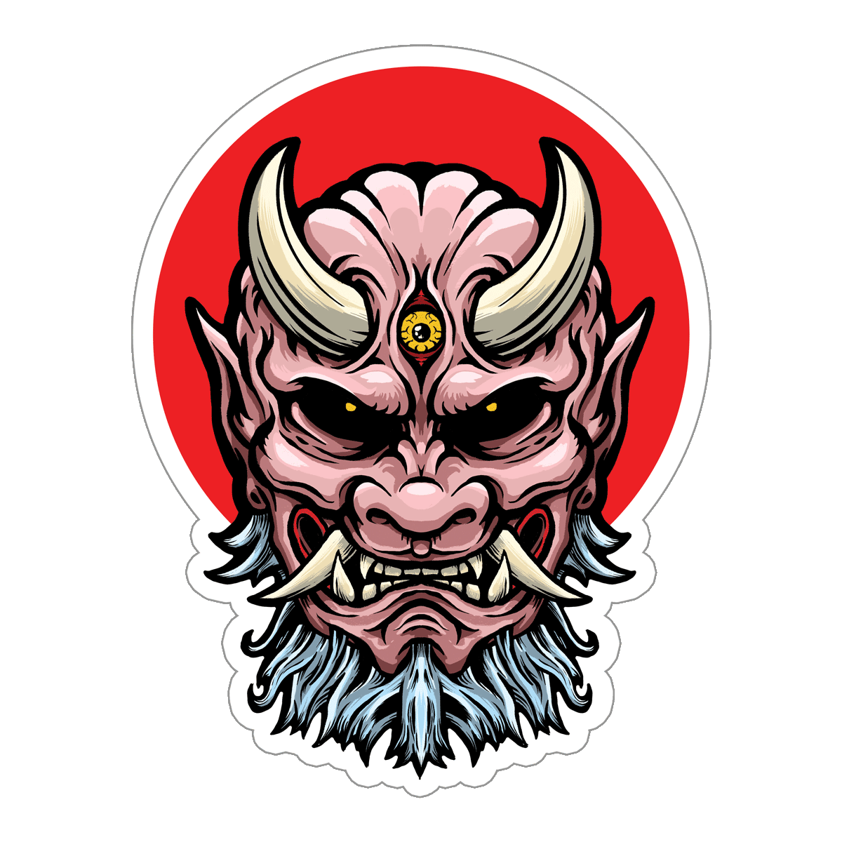 Oni Demon Sticker