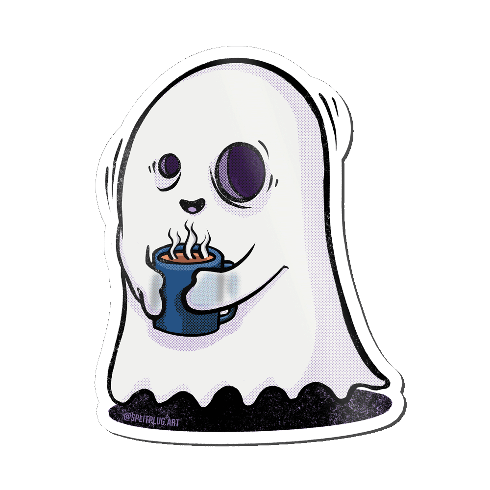 Joe the Coffee Ghost Fridge Magnet