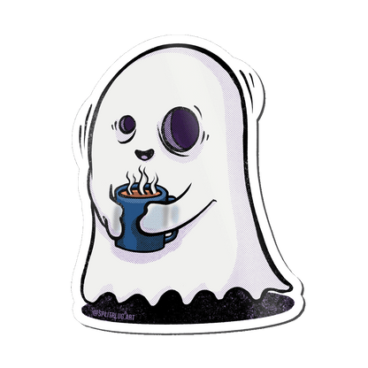 Joe the Coffee Ghost Fridge Magnet