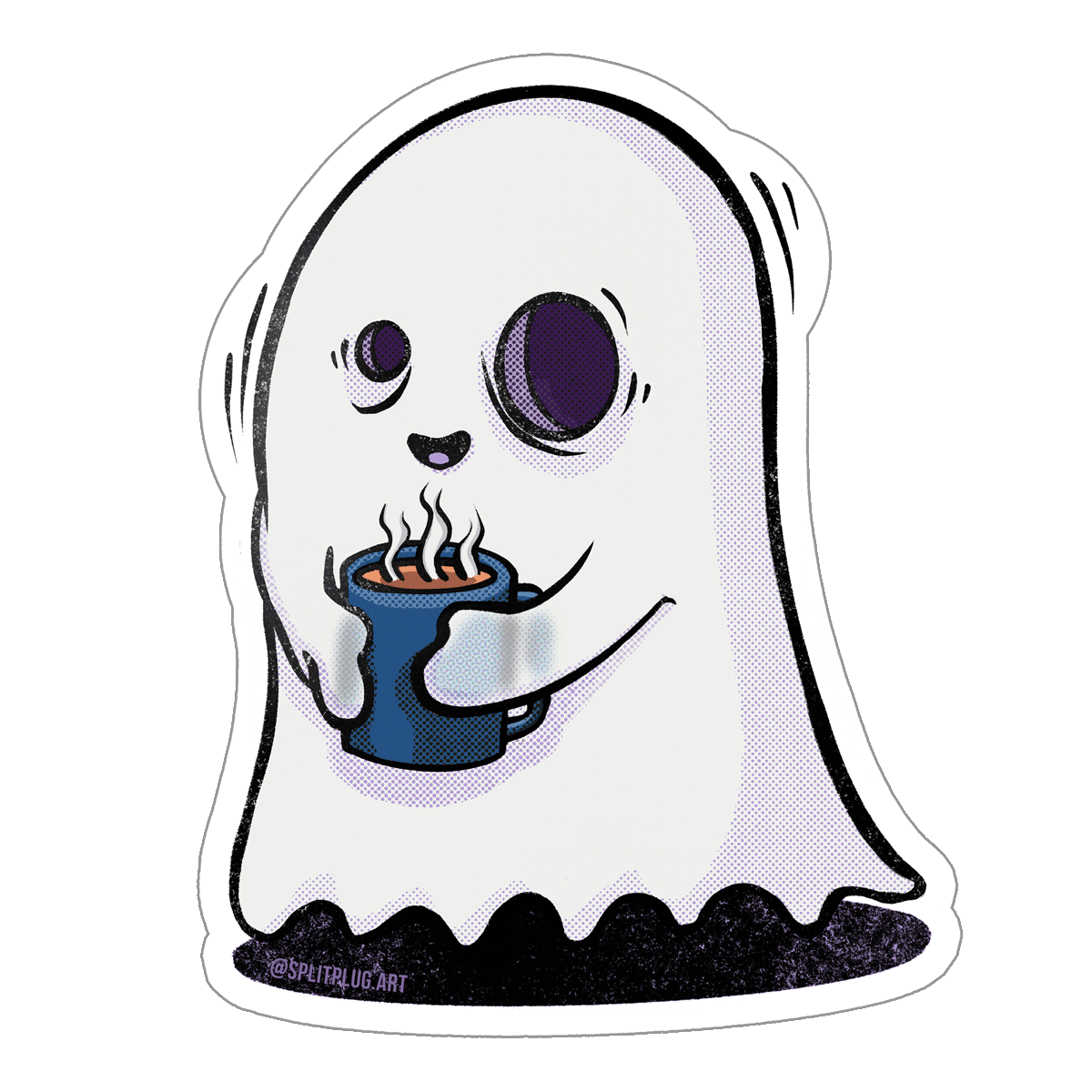 Joe the Coffee Ghost Sticker