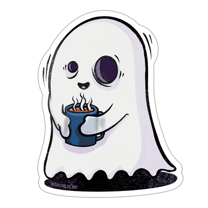 Joe the Coffee Ghost Sticker