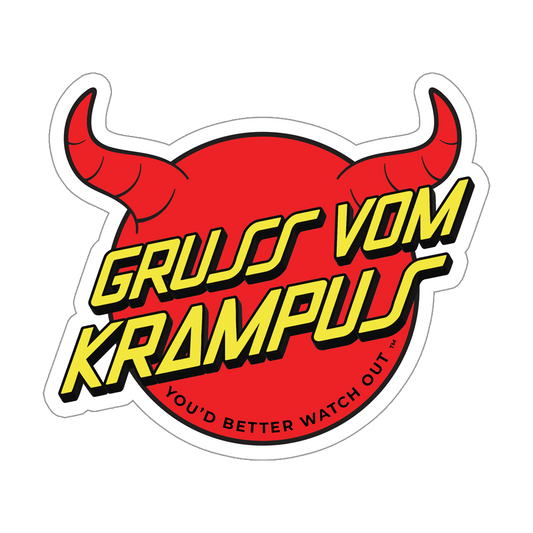 Gruss Vom Krampus Skate Shop Sticker