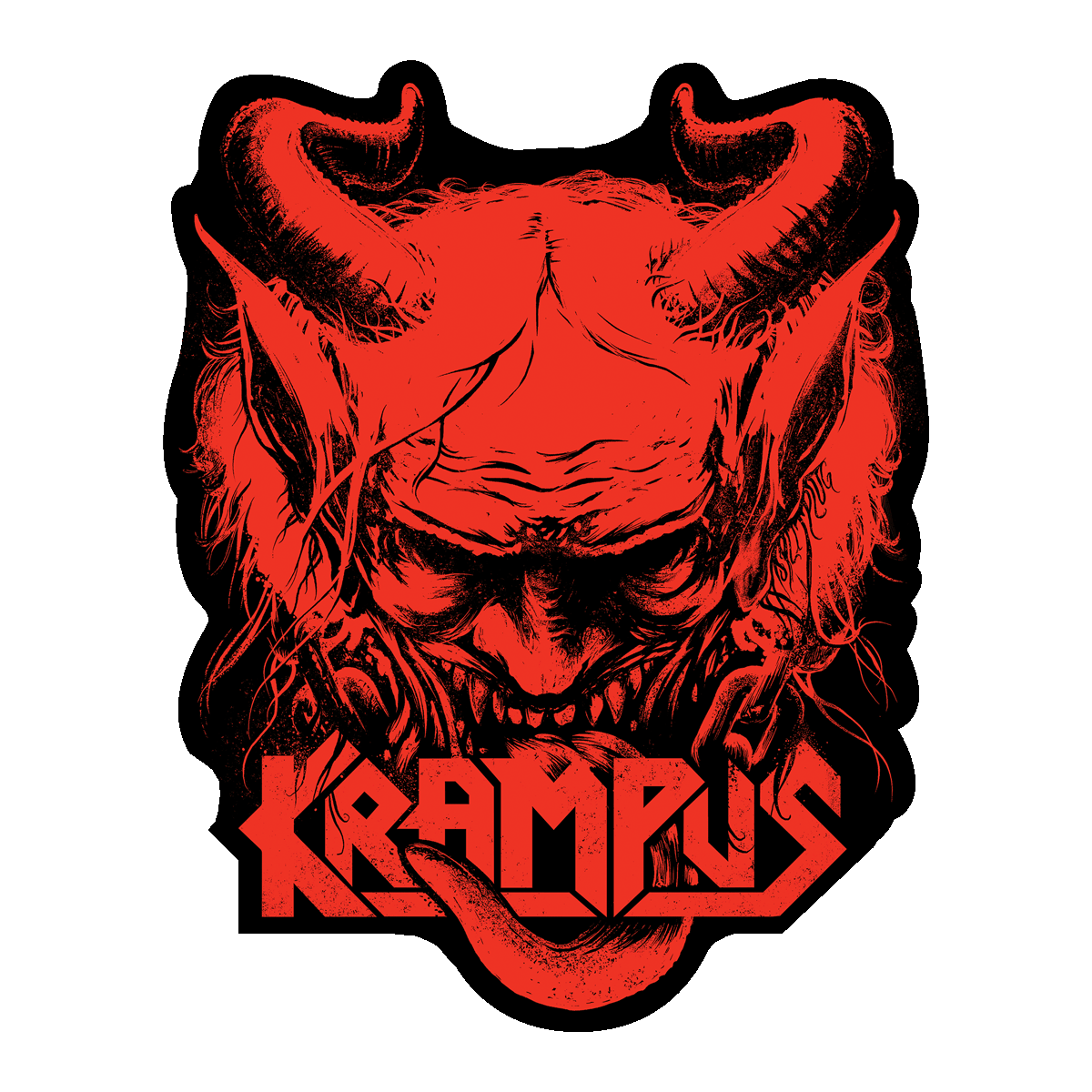 Krampus Metal Band Sticker