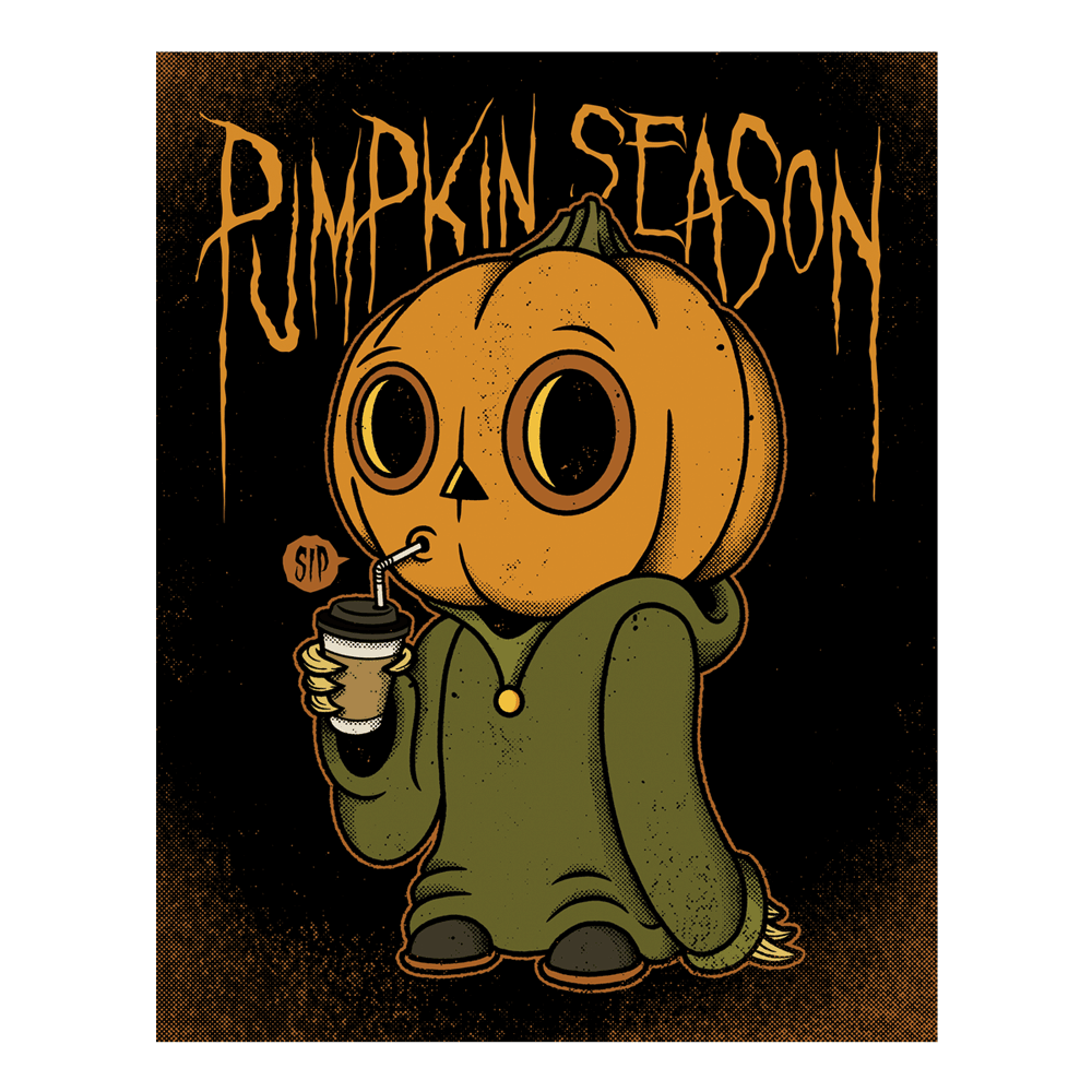 Lil' Pumpkin Person 11"x14" Print