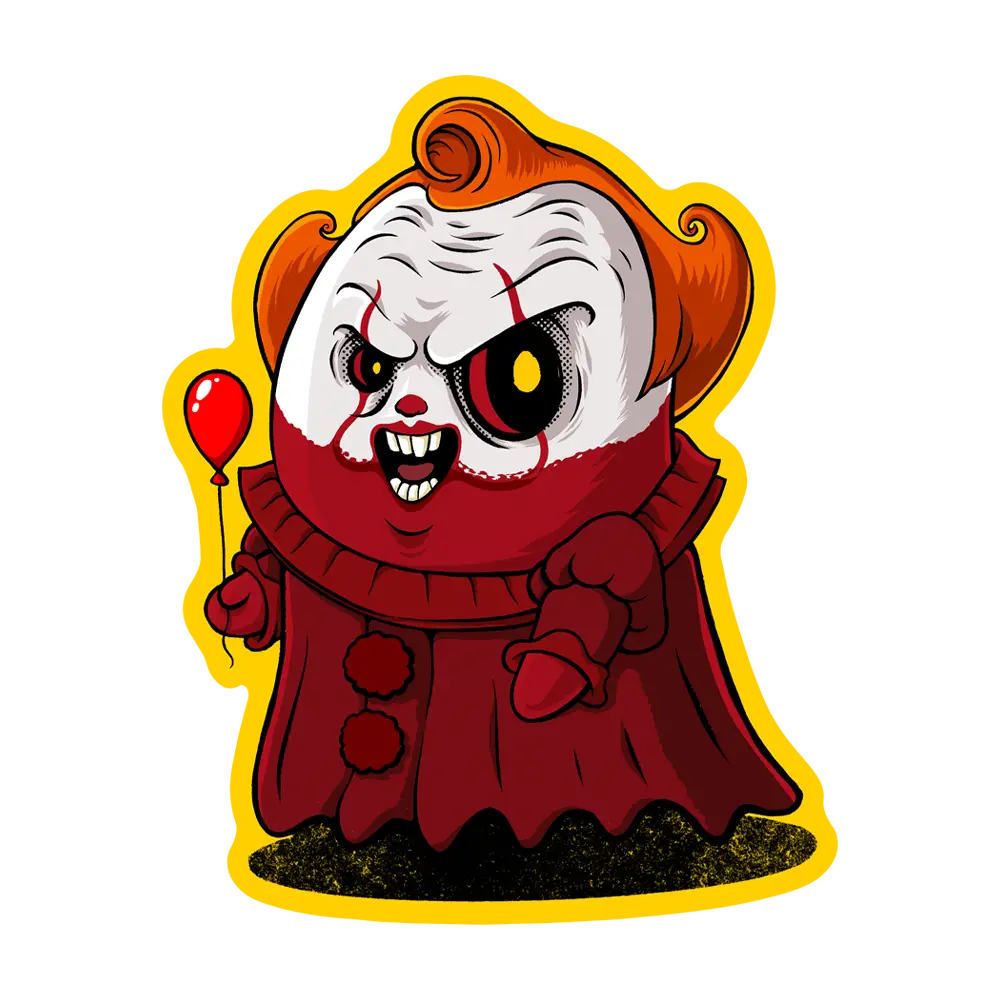 Blood Dipped Pennywise Ghost Sticker