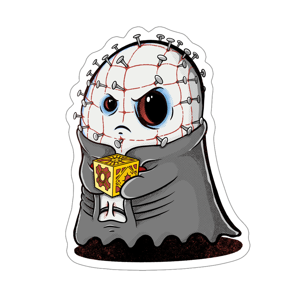 Pinhead Ghost Sticker – Splitplug Art