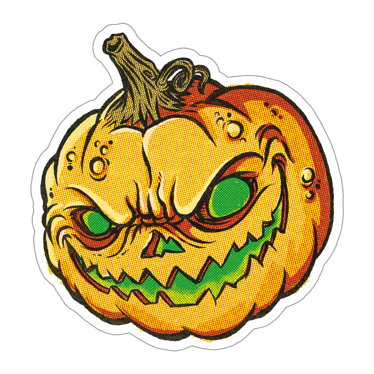 Evil Jack-o-Lantern Sticker