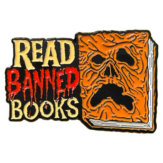 Necronomicon Read Banned Books Enamel Pin