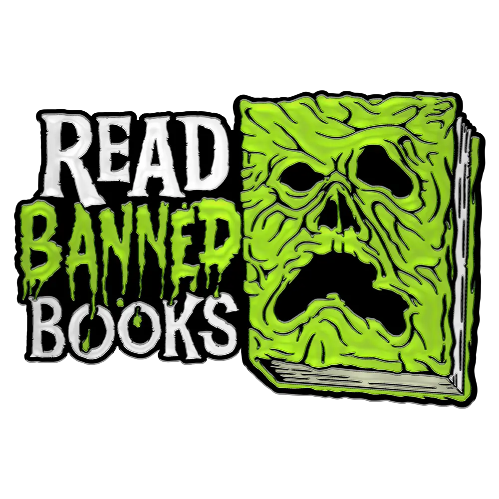 Necronomicon Read Banned Books Glow-in-the-Dark Enamel Pin