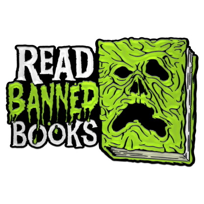 Necronomicon Read Banned Books Glow-in-the-Dark Enamel Pin