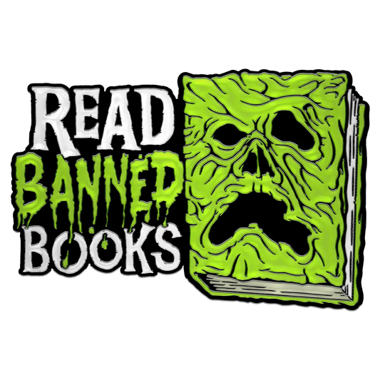 Necronomicon Read Banned Books Glow-in-the-Dark Enamel Pin