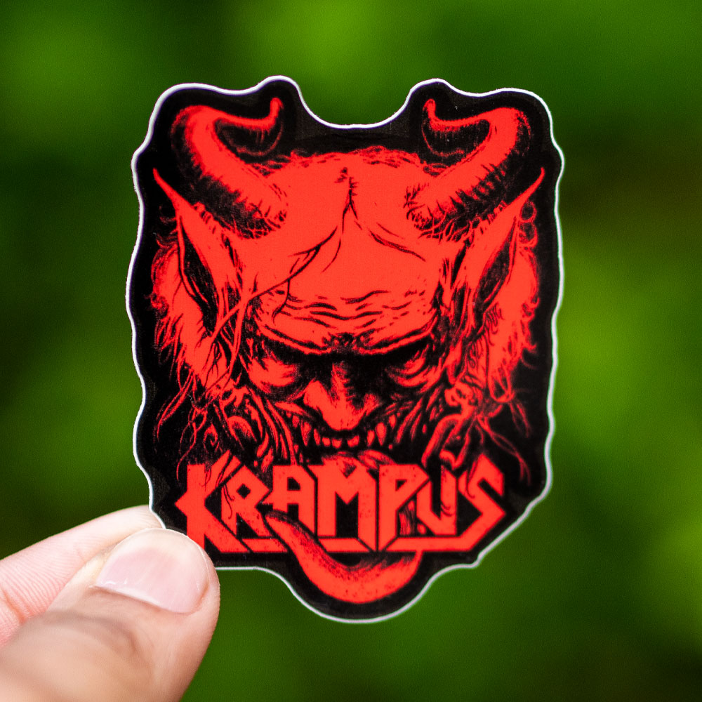 Krampus Metal Band Sticker